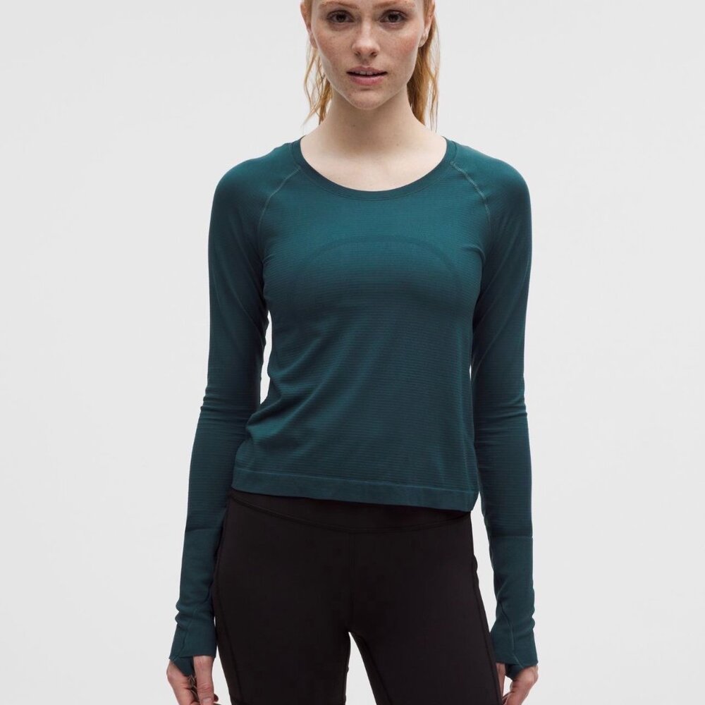 NWT Lululemon Swiftly Tech Long Sleeve 2.0 Race Length Size 4 in Indochine Blue
